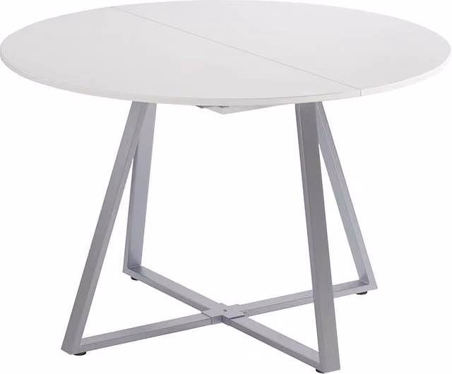 Tavolo da pranzo allungabile Loyd Bianco/Grigio 120-160 x 120 cm Allungabile Vicco