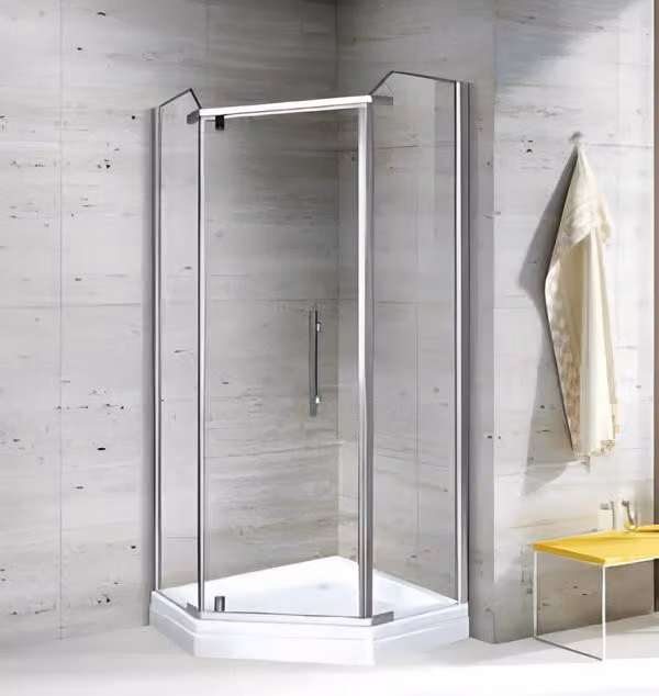 Dusche Eckdusche Duschtür Schiebetür Duschabteil Duschraum 100x100 cm