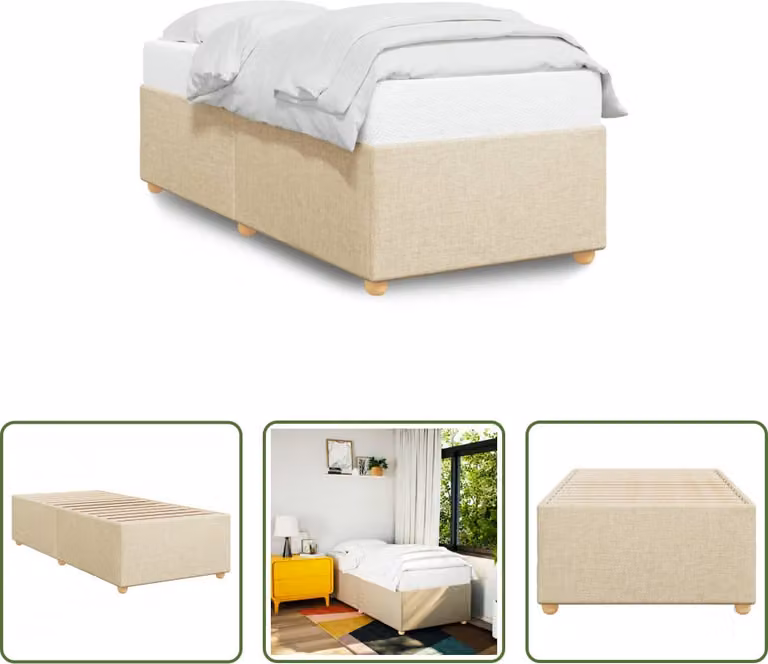 The Living Store rete Crema 90x200 cm Tessuto