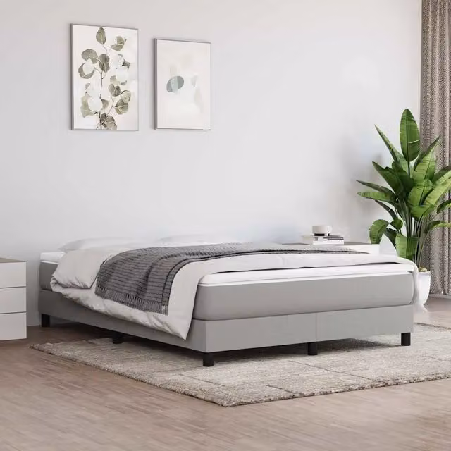 Materasso a Molle Insacchettate Rigidità Media Grigio Chiaro 137x190x20 cm in Tessuto 347870