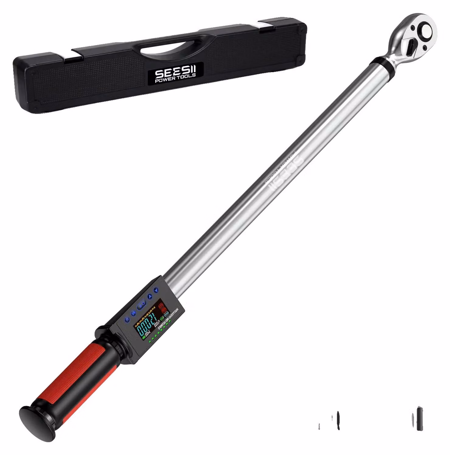 Chiave dinamometrica digitale, attacco da 1/2 pollice, coppia da 12,5 a 250,8 ft-lbs, precisione ±2%, 5 misurazioni, display a LED
