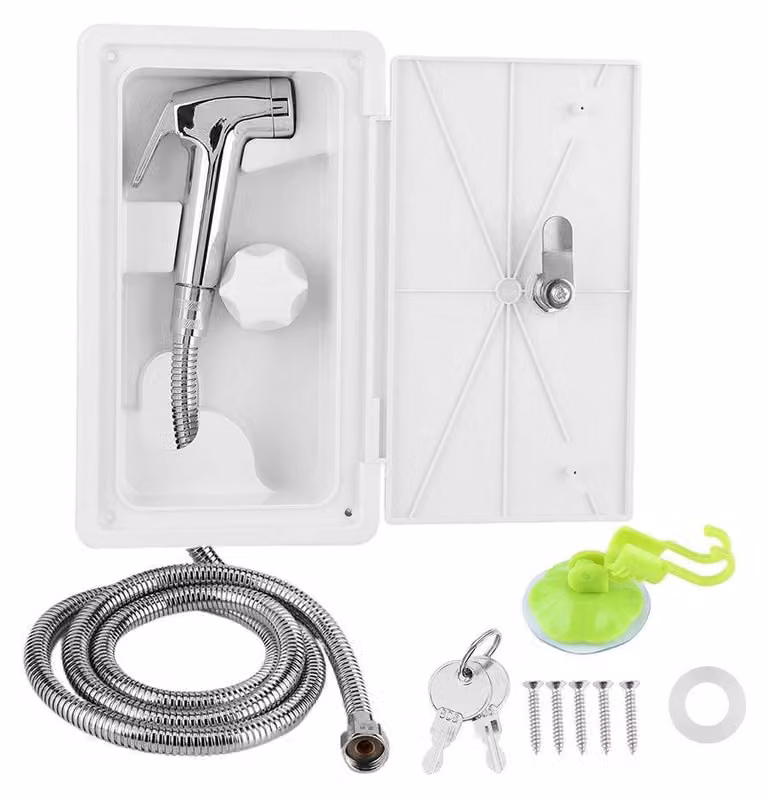 Elzusha - Kit completo per doccia esterna - Doccetta con miscelatore per acqua calda e fredda - Ideale per camper - Accessorio per doccia per barche - Kit completo - Adatto per...