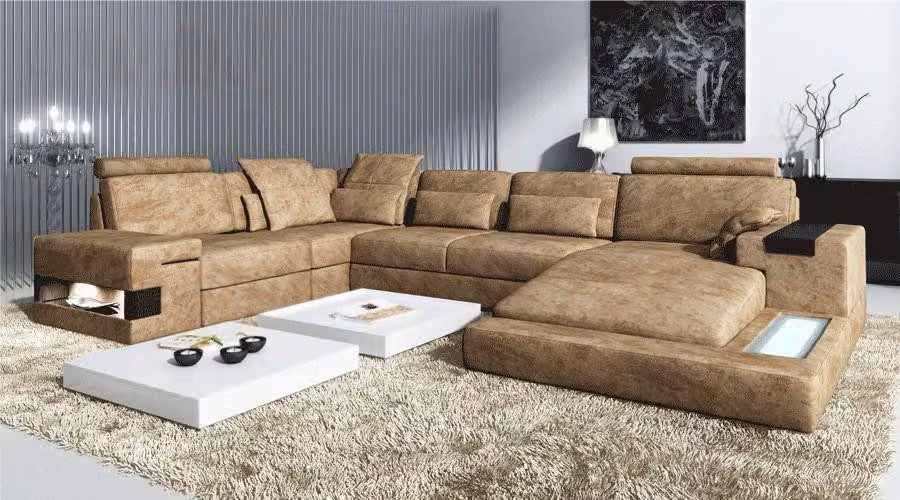 Ecksofa U-Form Sofa Polstersofa Couch Sofas Couchen Ecksofas Design Möbel
