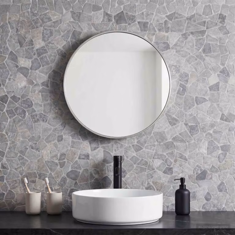 Piastrelle Mosaico vidaXL Effetto Marmo Grigio 30 x 30 cm