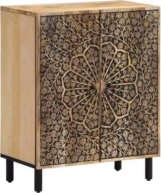 Credenze 3 pz 60x33x75 cm in Legno Massello di Mango 3206306