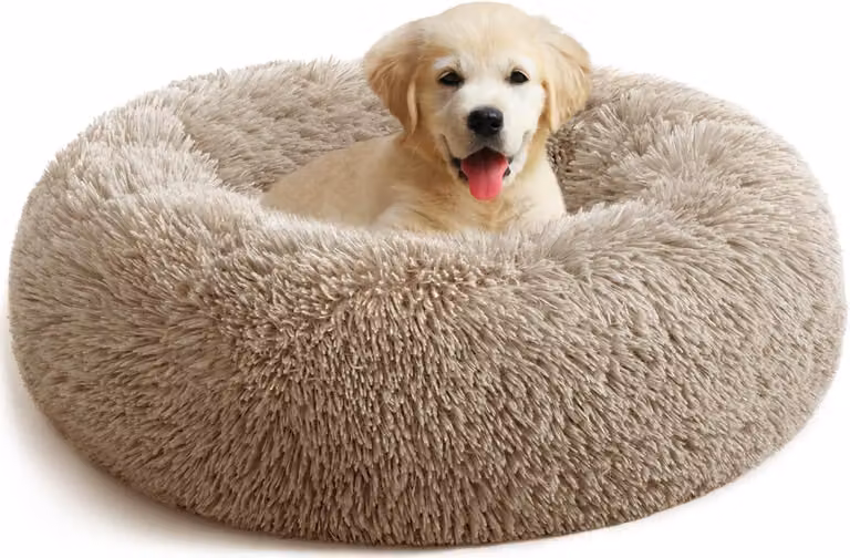 Cuccia per cani, rotonda, morbida, adatta a cani di piccola taglia, con base antiscivolo
