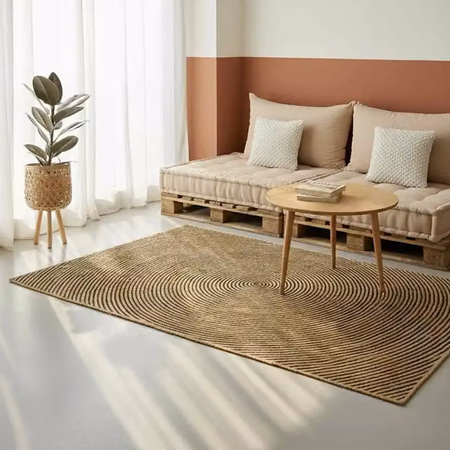 Tappeti per area | Tappeti a zone Nero 300 x 300 cm Juta
