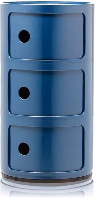 Kartell Componibili Classic 3 Elementi Blu Lucido