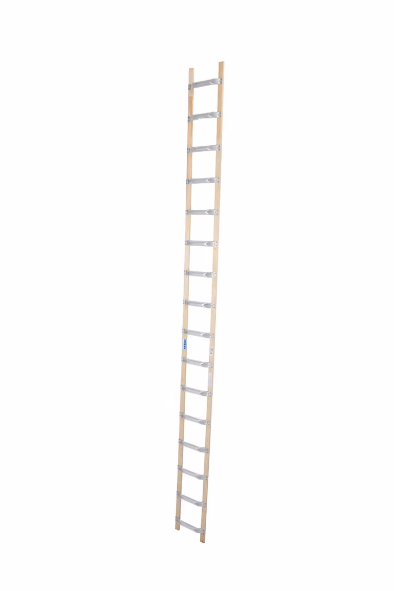 STABILO Scala da tetto in alluminio e legno, 1x16 pioli, 804242