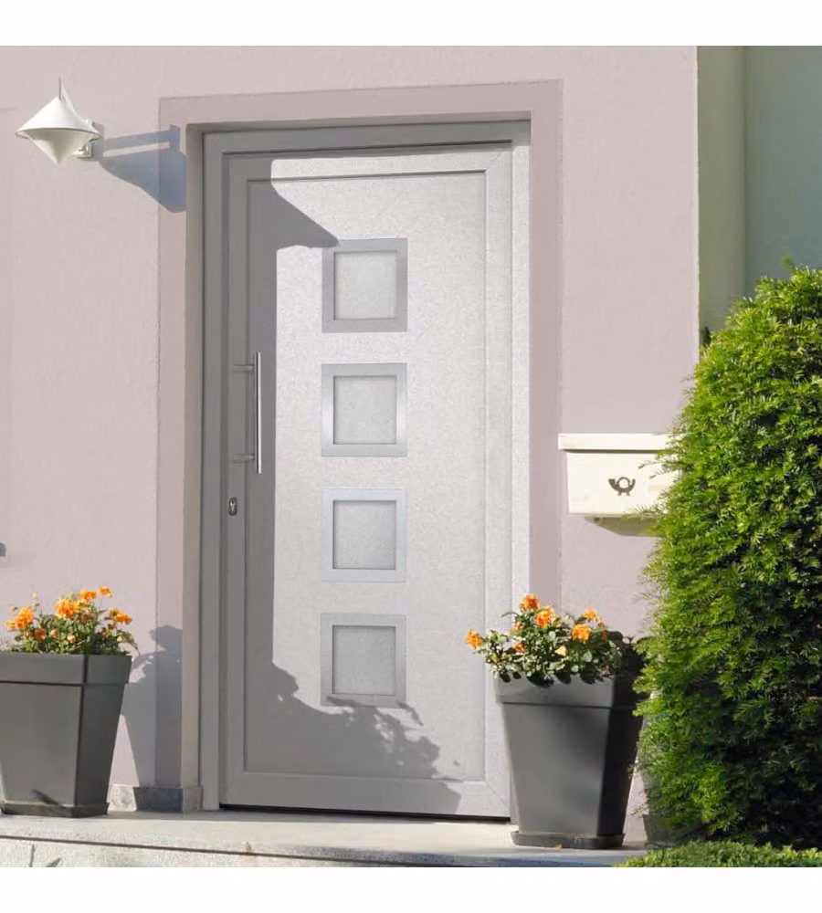 Porta di ingresso moderna bianca vidaXL L: 108 cm, H: 200 cm