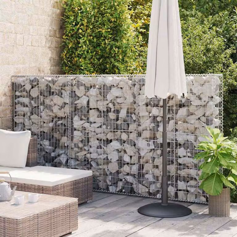 vidaXL Gabbione in Acciaio Zincato Grigio L/P/H: 100 x 20 x 150 cm