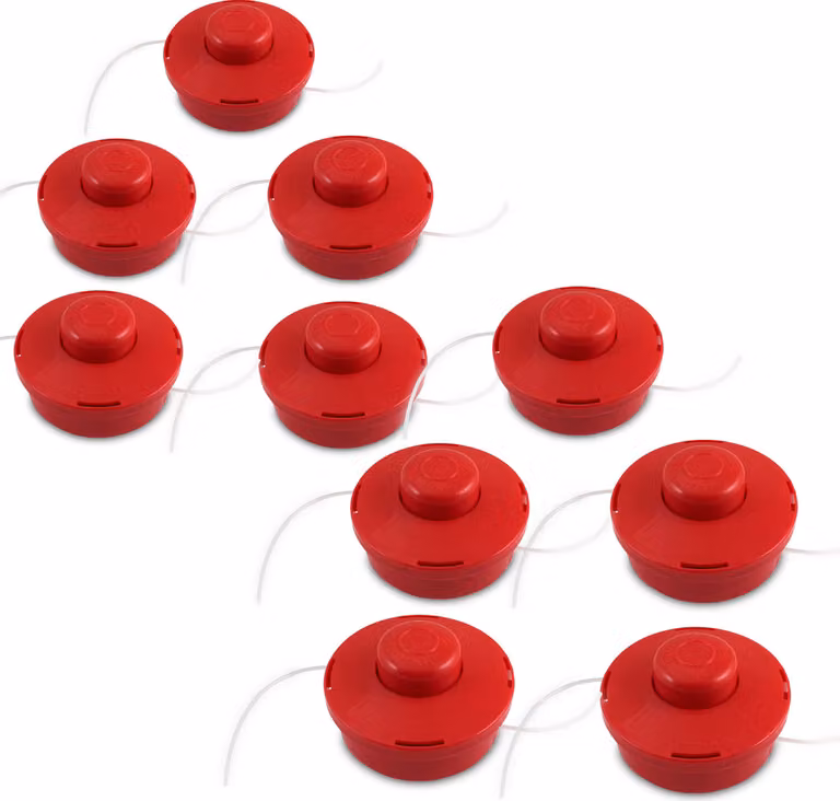 Bituxx testina a doppio filetto per decespugliatori decespugliatore tagliaerba con attacco M10 rosso 10x MS-19720