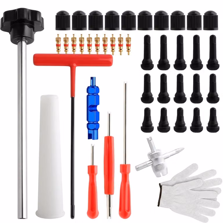 Solidchoice - Set di 45 adattatori per valvole di pneumatici, compatibili con auto e biciclette
