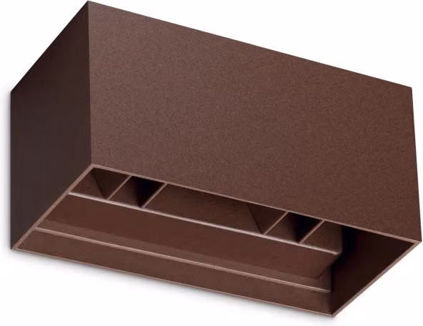 Applique da esterno Atom Ideal Lux, LED 25W, luce calda, colore brown, IP54, dimmabile