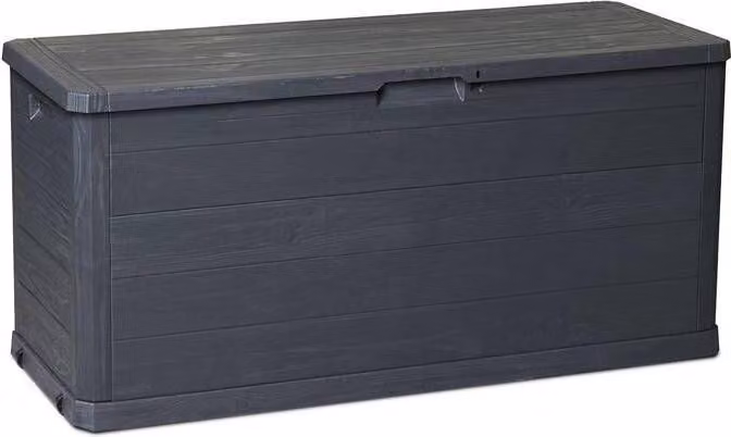 Box da giardino, box contenitore Woody 280L, grigio, box per mobili da giardino, box da esterno