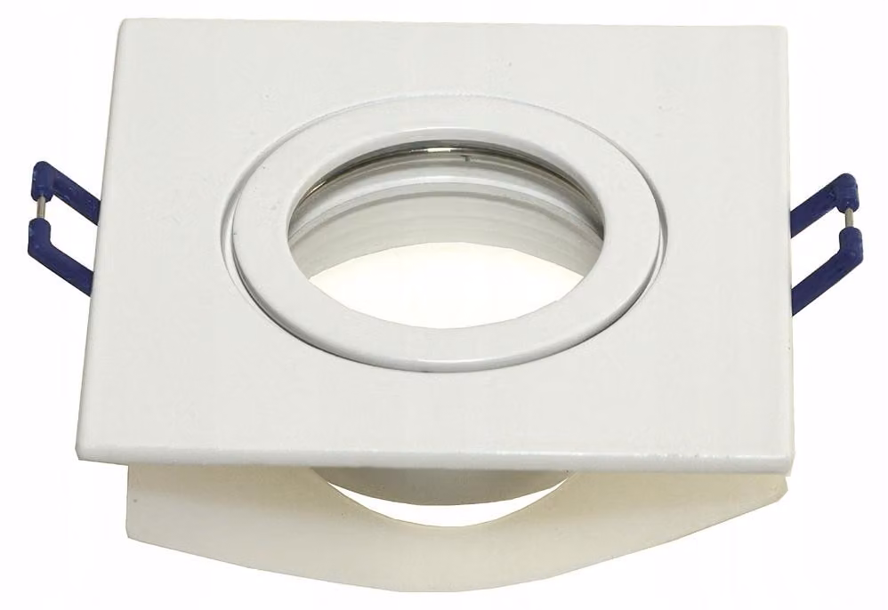 Bowi, plafoniera a soffitto, grado di protezione IP54, forma quadrata, alluminio, colore bianco