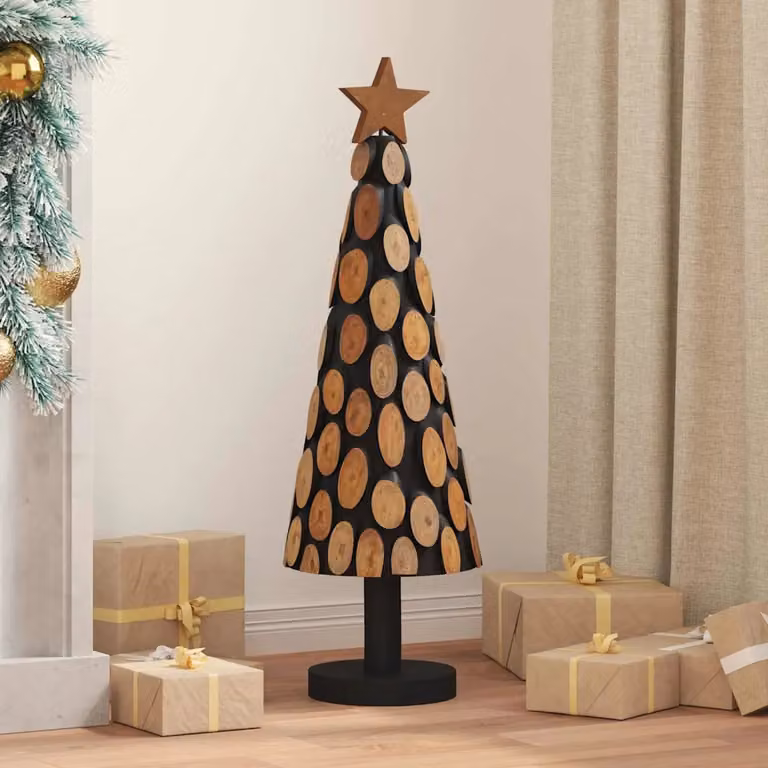 Albero di Natale vidaXL in legno di teak marrone, Altezza: 90 cm
