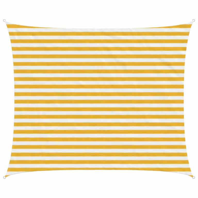 Telo Ombra Rettangolare vidaXL in HDPE Giallo e Bianco, 2,5 x 4 m