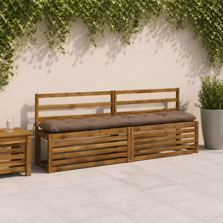 vidaXL Cuscini per Panchina VIANEN 2 pz 100% Poliestere Tortora