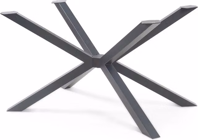 Gamba Centrale Bemeenel en.casa in Acciaio Nero Opaco per Mobili Fai da Te L: 120 cm, P: 75 cm, H: 72 cm