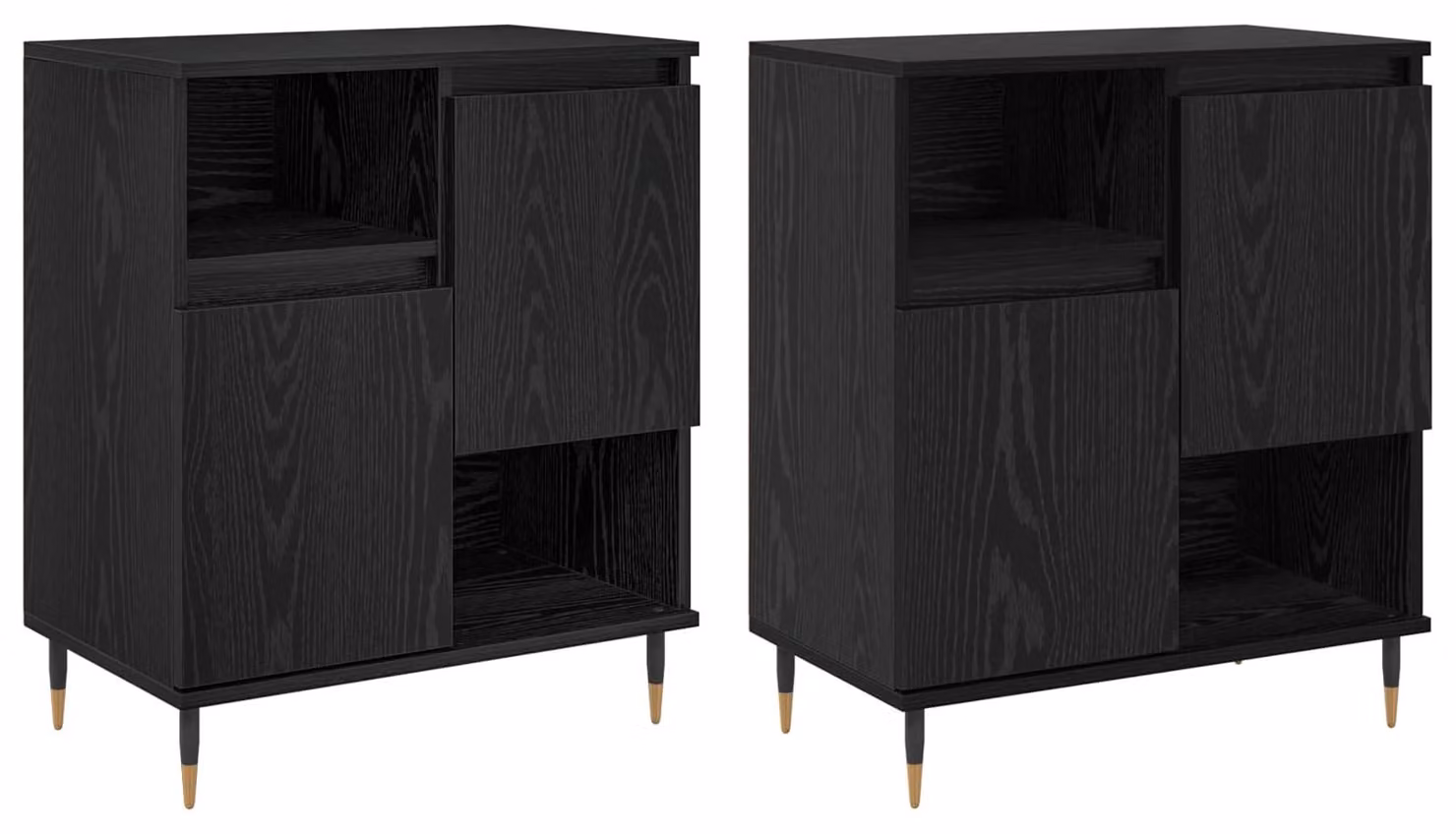 Sideboards 2 pcs Rovere nero