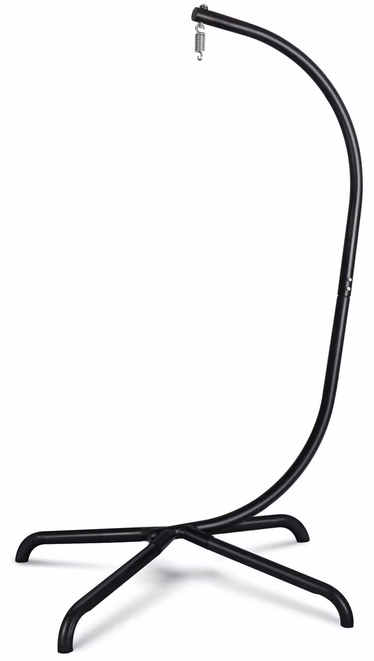 Supporto per amaca nero - Struttura a forma di C in ferro per amaca - 118x90 cm