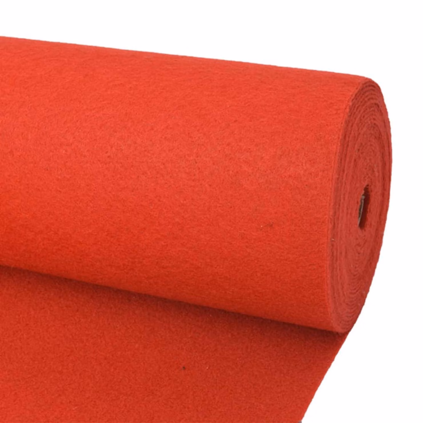 Tappeto moderno vidaXL rosso a tinta unita in poliestere, L: 120 cm, P: 1200 cm