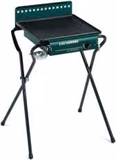 Barbecue a gas pieghevole da tavolo Ompagrill Green Line con piastra Verde e Nero GAS4043GHIV