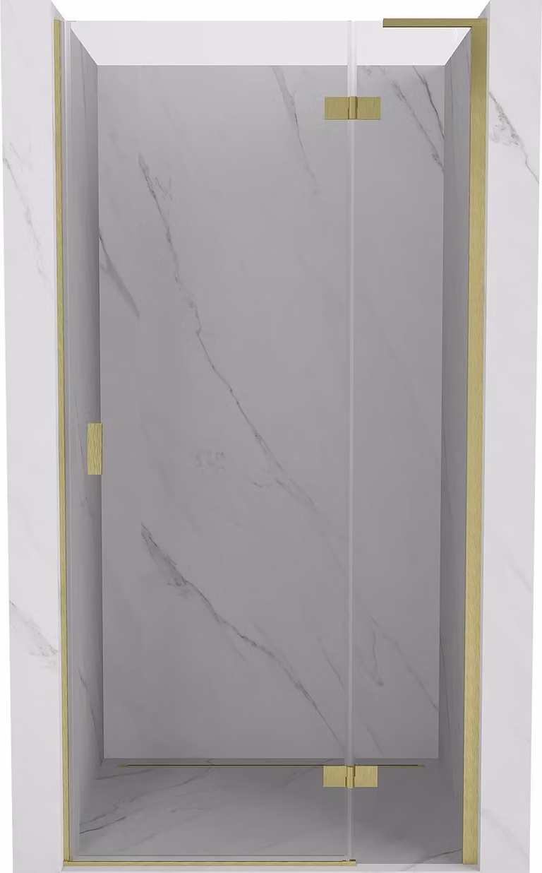 Mexen Mist-H L porta doccia a battente destra 110 cm, trasparente, oro spazzolato - 8A5L-110-000-55-00-P