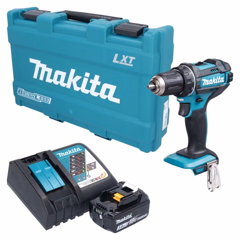 Trapano avvitatore a batteria Makita DDF 482 RF1K 18 V 62 Nm + 1 batteria da 3,0 Ah + caricabatterie + valigetta