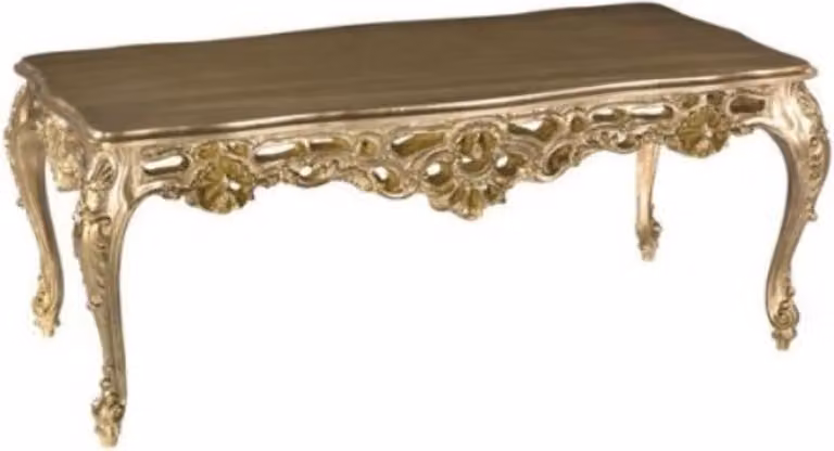 Casa Padrino tavolino barocco bronzo-oro 109 x 57 x H. 44 cm - Magnifico tavolino da salotto - Mobili da salotto barocchi - Qualità lussuosa - Italy