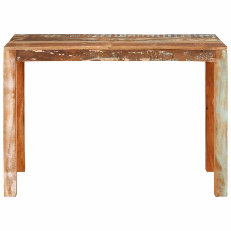vidaXL Tavolo da pranzo 110x55x76 cm in legno massiccio antico