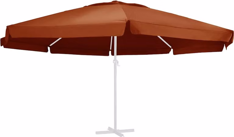 vidaXL Copertura di ricambio per ombrellone terracotta rosso 610 cm