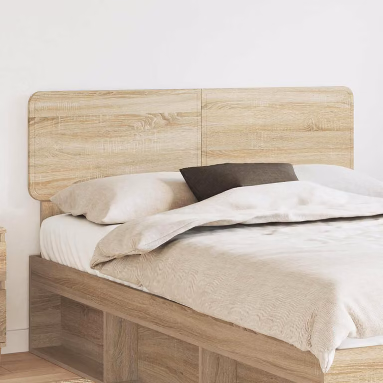 Testiera per letto vidaXL in legno ingegnerizzato Rovere Sonoma, marrone, L: 163 cm, H: 90 cm, P: 10,28 cm