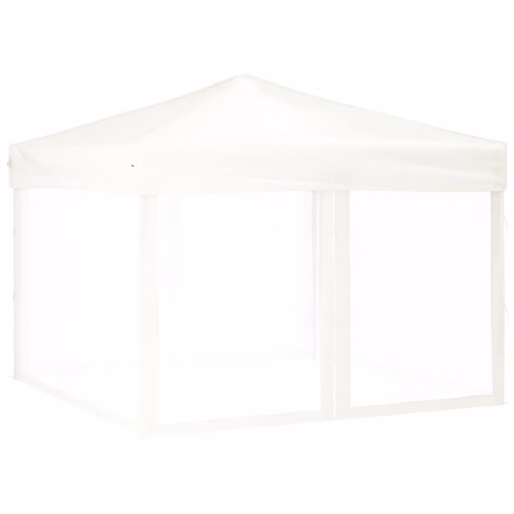 Tenda per Feste Pieghevole con Pareti Laterali Bianco 3x3 m