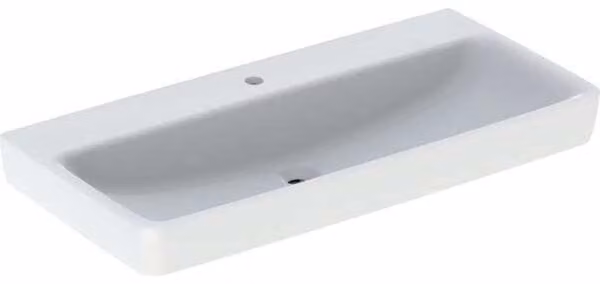 Geberit Renova Plan, lavabo, 100x48 cm, 1 trou pour robinet, sans trop-plein, 501707, 501.707.00.8, 501.707.00.8