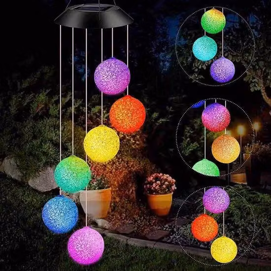 Lampada a LED solare da giardino, a sospensione, decorativa, per esterni