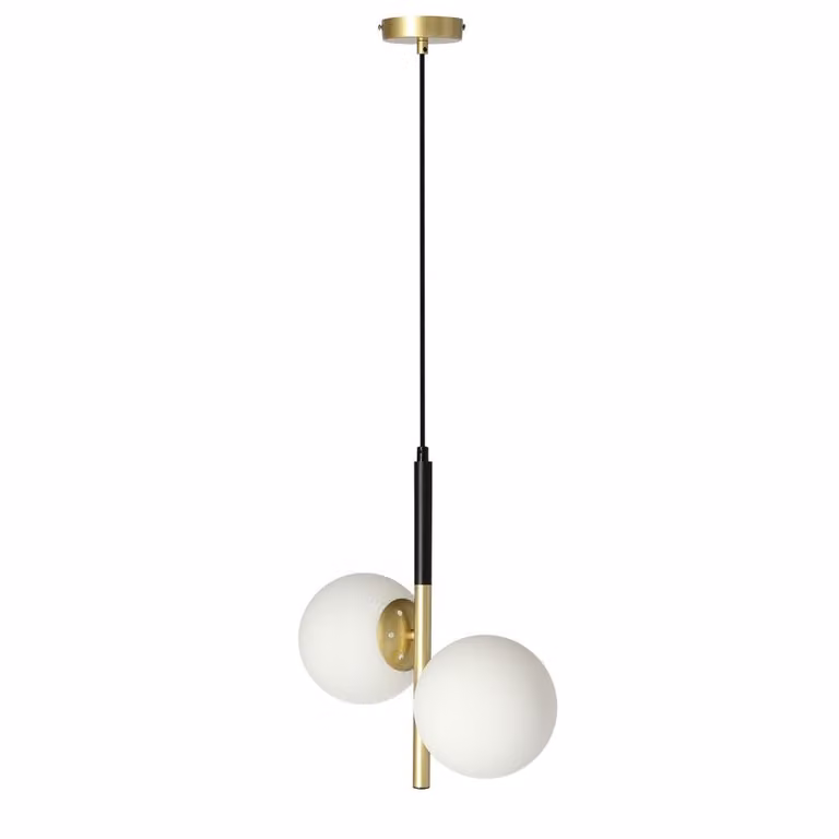 Candellux nero - oro E14 DUO lampada a sospensione 32-01269