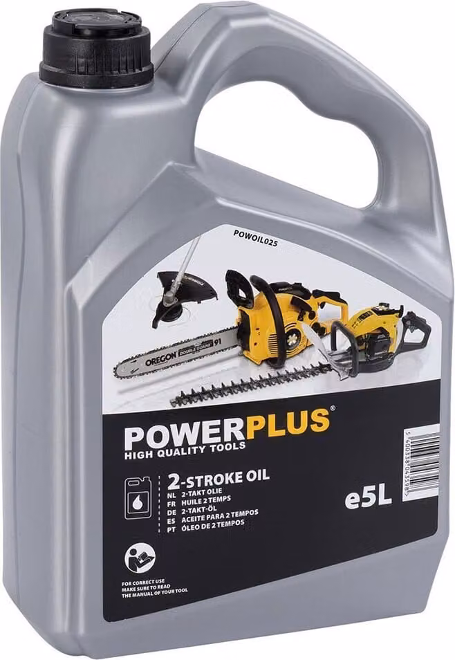 Powerplus Powoil025 Olio per motoseghe a 2 tempi 5l Trasparente Taglia Unica / EU Plug Trasparente Taglia Unica