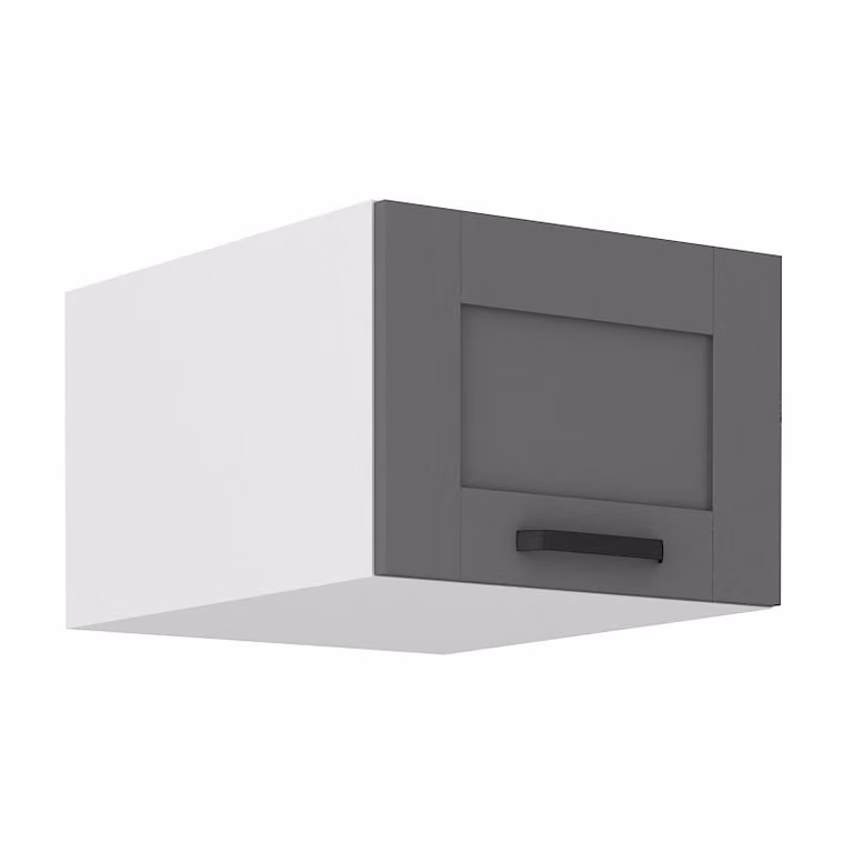 Pensile con ante battenti LAILI - larghezza 50 cm, grigio / bianco