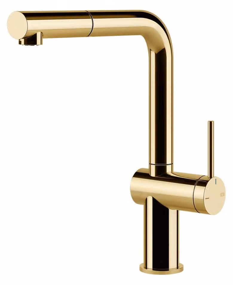 Gessi 60433, Tahem, Zlato, Maniglia a leva, Autochiudente, 3/8", Tipo L