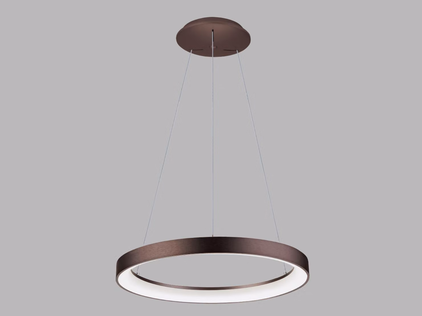 Lampadario LED dimmerabile BELLA SLIM P-Z CRI90, Variante: caffè, Ø 580 mm, 48 W, 3000/4000 K, DALI