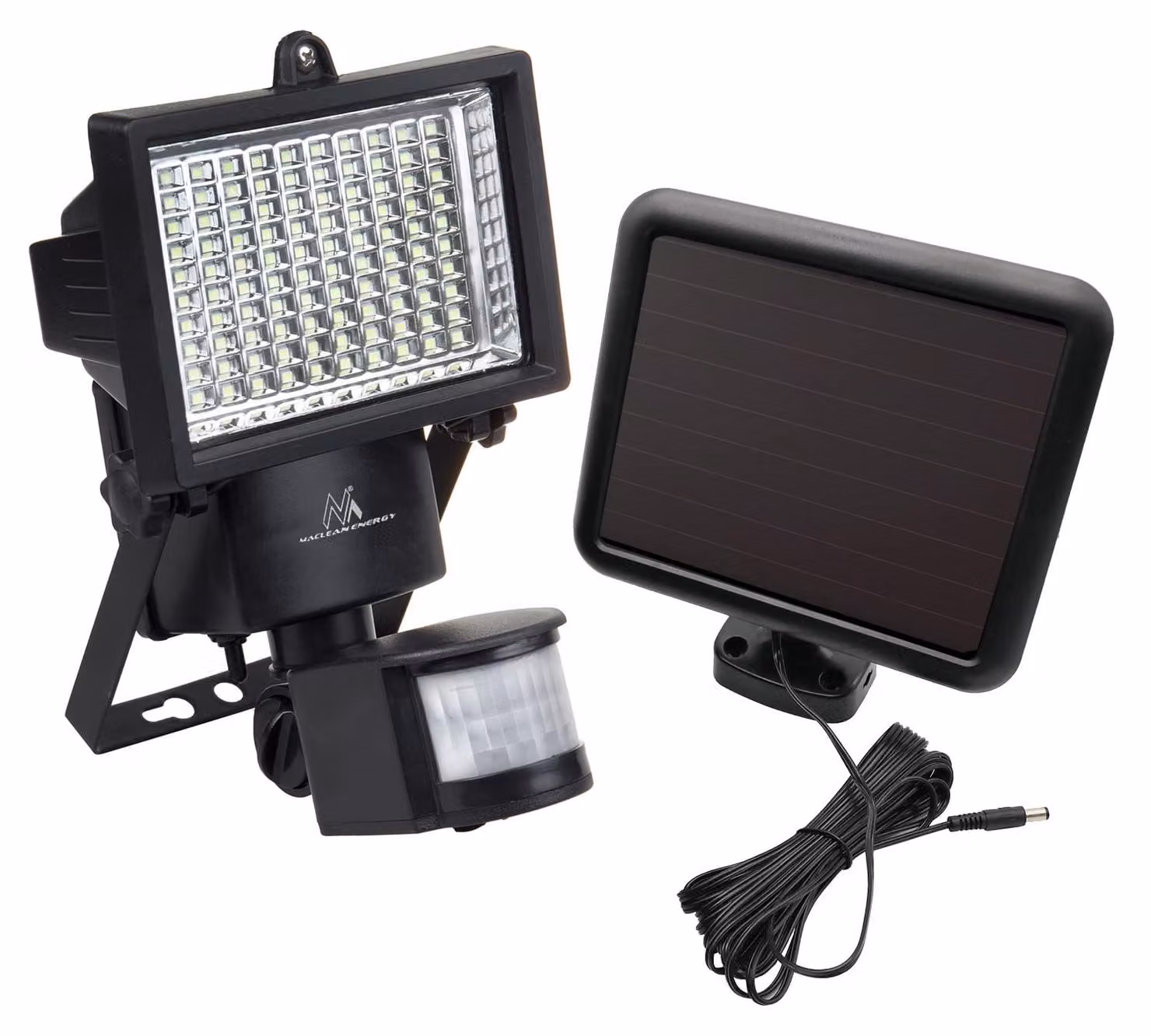 Faretto solare a LED con sensore di movimento, 6W, 360 lumen, 6000K, grado di protezione IP44