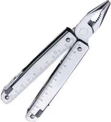 Victorinox Swisstool X Plus Multitool con 39 funzioni e custodia in pelle, colore argento