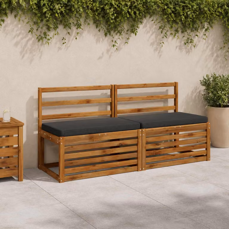 Cuscino per panchina vidaXL VUGHT in poliestere antracite con rivestimento lavabile e resistente ai raggi UV