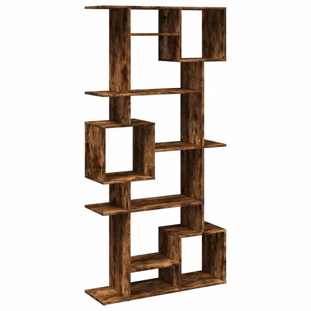 Libreria vidaXL in Legno Multistrato e MDF Marrone per Soggiorno L: 92 cm, P: 29 cm, H: 188 cm – 2