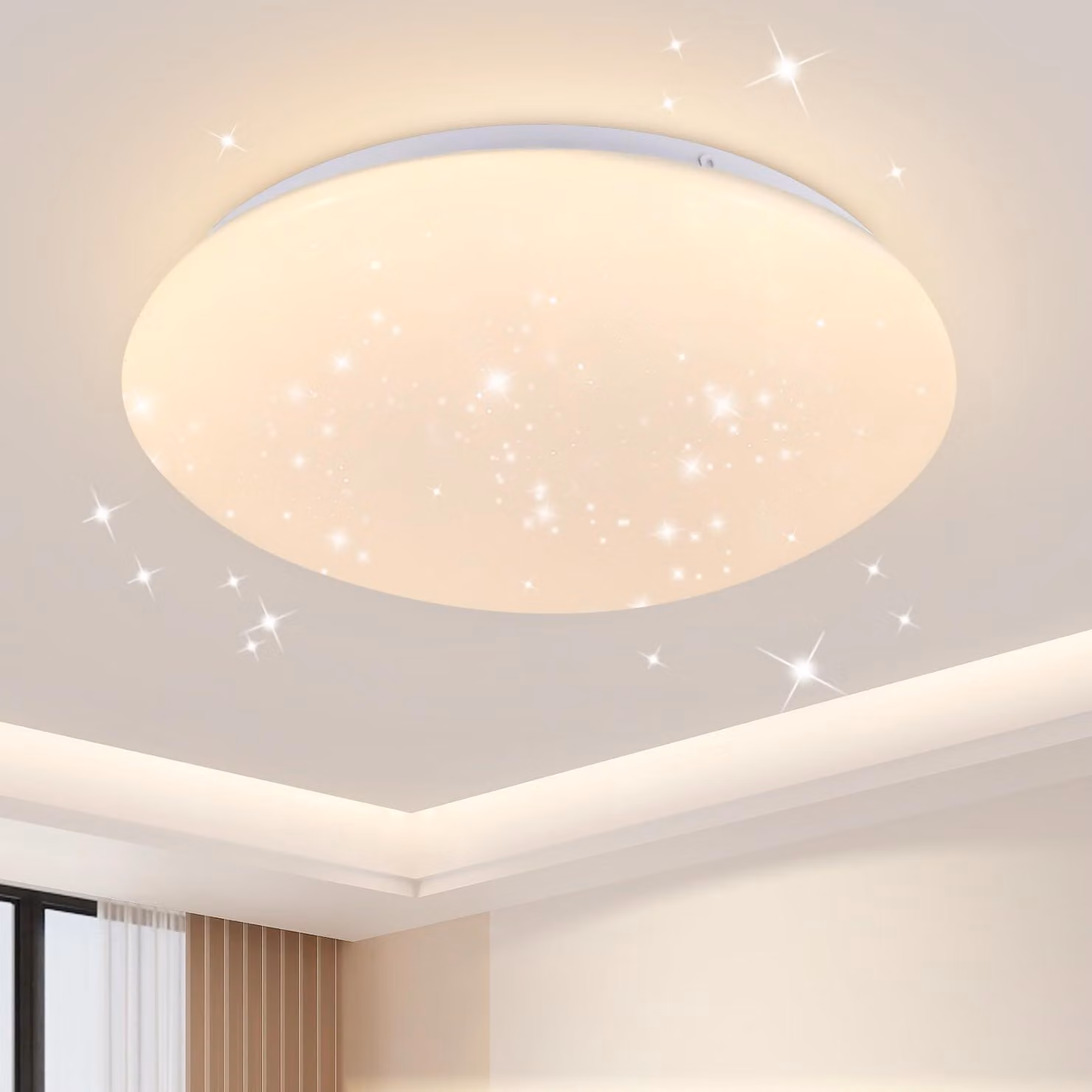 ZMH lampada a soffitto LED camera da letto Ø25cm corridoio lampada soffitto 12W cucina lampada cielo stellato bianco caldo 3000K illuminazione soffitto rotondo per corridoio camera dei bambini sala da pranzo