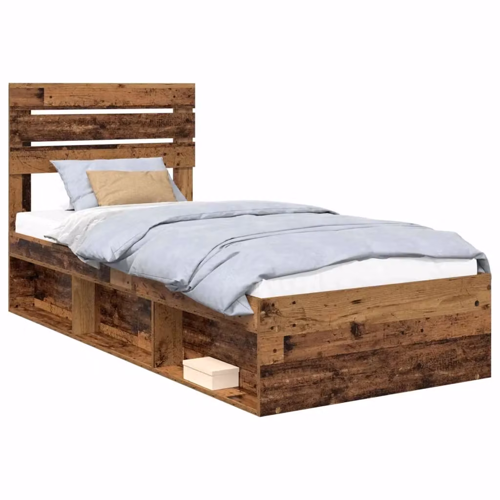 Struttura letto in pino massello vidaXL colore marrone L/P/H: 200 x 90 cm – 2