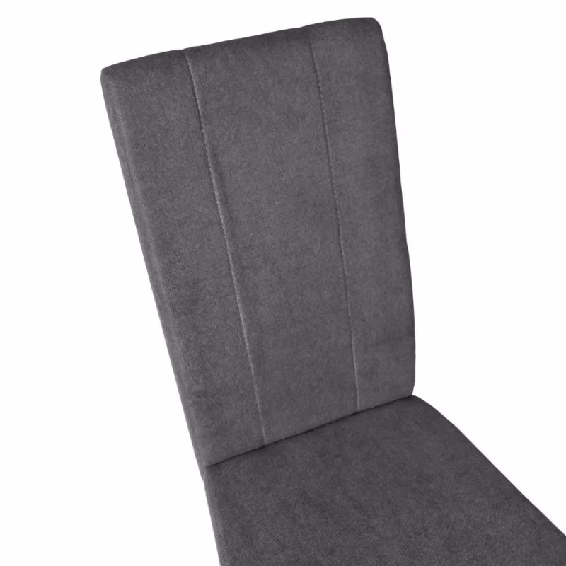 Set di 2 sedie Tom EFFEZETA in legno e tessuto grigio con design moderno a righe – 2
