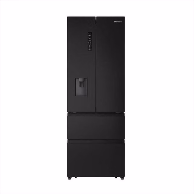 Hisense frigorifero French Door RF632N4WFE1 nero, capacità 485 l, classe energetica E, tecnologia No Frost con Metal Cooling e dispenser di acqua